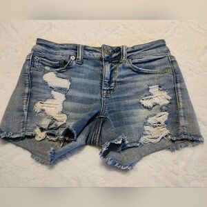 American Eagle Outfitters Ripped Blue Jean Shorts